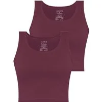 Janice Tanktop 2 x Damen crop Top Namlea Kurzes Tanktop aus Baumwolle