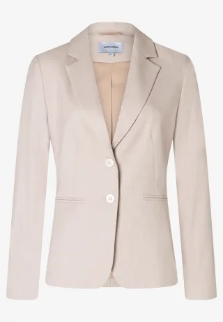 MORE & MORE - Blazer mit Struktur beige - Gr. - 38