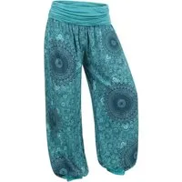 OriginalYou Haremshose Sommerhose Damen Wide Leg Flatterhose Hippie Boho mit elastischem Bund, sommerliches Design, Middle Waist