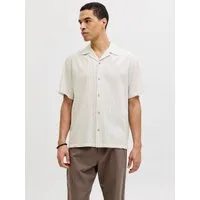 Jack & Jones Kurzarmhemd JJESUMMER LINEN BLEND RESORT SHIRT SS SN Baumwollmischung, relaxed fit