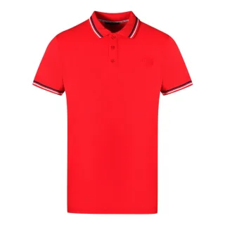 Cavalli Class Rot Polo-Shirt mit Doppelter Kragenkante