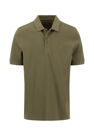 FYNCH-HATTON - Polo, 2ply, new solid pique dark khaki - Gr. - M