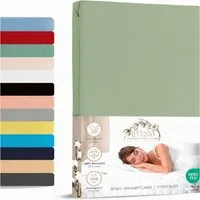 livessa Spannbettlaken Jersey Spannbettlaken Bettlaken Baumwolle weich Rundumgummi, Jersey, Gummizug: Rundumgummizug, In 9 Größen und vielen Farben erhältlich aus 100% Baumwolle