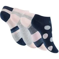 Reslad Sneakersocken Damen Motiv Socken (8 x Paar) süße Söckchen für Frauen aus Baumwolle (8-Paar) Sneakersocken Füßlinge Damensocken