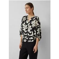 s.Oliver Kurzarmbluse Bluse Strukturierte Bluse mit weitem Ärmel