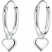 ALEXANDER YORK Paar Creolen Charm-HERZ, 2-tlg., 925 Sterling Silber