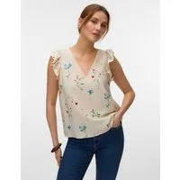 Vero Moda Blusentop VMJOSIE SL V-NECK TOP WVN GA Viskosemischung, regular fit