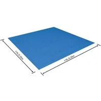 BESTWAY Whirlpoolmatte 58001 Bodenplane Schutzplane Unterlegmatte Swimmingpool 335x335cm, passend für: Pools bis Ø 305cm