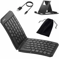 Inateck Faltbare Tastatur Ergonomische, Dual-Fold Magnetic, mit 3 BT Wireless-Tastatur (für Windows, iPad OS, Android, iOS)