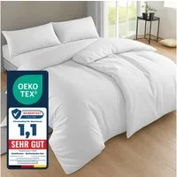 Komfortec Bettwäsche Premium, 135 x 200 bis 220 x 240 cm, 6 verschiedene Größen zur Auswahl, gebürstet 100% Mikrofaser, 4 teilig, Superweiches Bettwäsche-Set, Knitterfrei, Atmungsaktiv