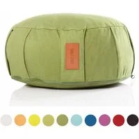 GORILLA SPORTS Bodenkissen Yogakissen - Rund, 100%Baumwolle, Meditationskissen, Sitzhöhe 18cm, Ø 30cm, Sitzkissen, Yoga Bolster, mit Griff, Waschbarer, Farbwahl