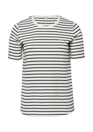 s.Oliver - T-Shirt blau/creme - Gr. - 48