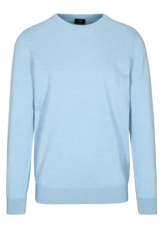 COMMANDER Finest Clothing - Rdh.-Pullover , 1/1 Arm chambray blue mel. - Gr. - 3XL