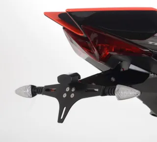 R&amp;G Kennzeichenhalter Heckumbau Aprilia RSV 4 1100 / Tuono 1100 V4 Bj.2021-2024 +LED eintragungsfrei