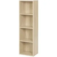 Woltu Bücherregal, 1-tlg., Bücherregal aus MDF helle Eiche 30x24x106 cm