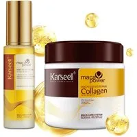 Karseell Haarpflege-Set Maca Essenz Haarpflege Reparatur Set Haarmaske Kollagen Haar Arganöl, 2-tlg., Haarpflege, Haarmaske, Haaröl, Karseell