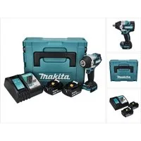 Makita Akku-Schlagschrauber DTW 700 RTJ Akku Schlagschrauber 18 V 700 Nm 1/2" XPT Brushless + 2x
