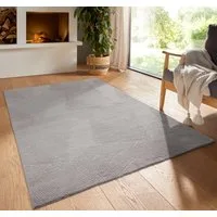 TaraCarpet Teppich TaraCarpet Homestyle 389 Fresco, rechteckig, Höhe: 10 mm, Fresco hoch-tief weich waschbar grau 50x80