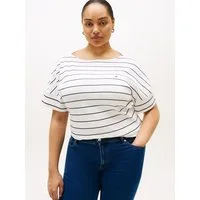 Tommy Hilfiger Curve Kurzarmshirt CRV MDRN CODY CAP SLV C-NK TEE in großen Größen