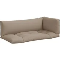 vidaXL Sitzauflage Palettenkissen 3-tlg. Taupe Stoff, (3 St)