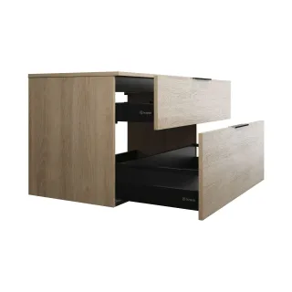 Burgbad Waschtischunterschrank Eqio 619x1000x550 Eiche Dekor Cashmere, WXXH100F3180 WXXH100F3180