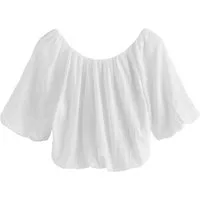 Next Carmenbluse Blousonoberteil mit Puffärmeln (1-tlg)