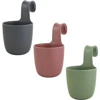 Engelland Blumentopf Blumentopf zum Hängen (Vorteils-Set, 3 St., Fassungsvermögen 2,3 Liter), UV-Beständig, Frostbeständig, Drainagesystem, ideal für Geländer/Zäune