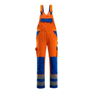 MASCOT Barras Latzhose mit Knietaschen SAFE COMPETE Hi-vis Orange / Kornblau 64 - 07169-860-1411-90C64