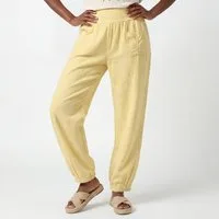 OriginalYou Leinenhose Sommerliche Leinen Pumphose luftig leichte Schlupfhose luftig & leichtes Leinengewebe, elastischer Bund, in Unifarbe