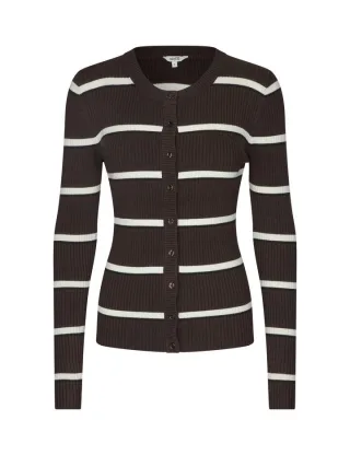 mbym - Gestreifte Strickjacke - Liliosa-M braun - Gr. - XS