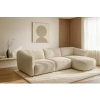 Home affaire Ecksofa OSTRUP Rundsofa, L-Form, Naturtöne, Boucle oder Chenille, Breite 280 cm, organische Form mit sanften Rundungen