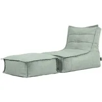 icon Sitzsack Outdoor mit Liege und Fußhocker „Dolce“ (Spar-Set, 1 x Sitzsack, 1 x Fußhocker), 75x75x96cm, Made in Germany, UV-beständig, wetterfest