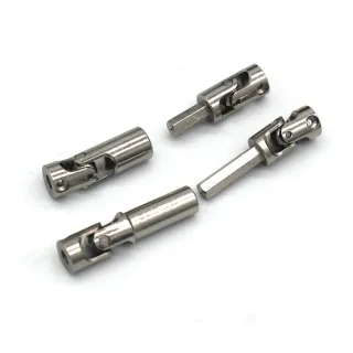 2PCS Upgraded Metal Drive Shaft Front Rear for Land Rover FMS FCX24M D90 D110 Range Discovery 1/24 Rock Crawler RC Cars