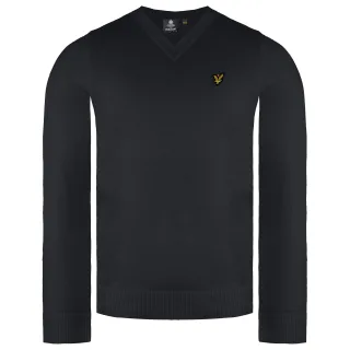 Lyle & Scott Merino Golfmenens Schwarzer Pullover