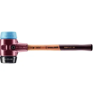 HALDER SIMPLEX - Schonhammer mit TE-Gehäuse und Holzstiel, Gummikomposition / TPE-soft - 3012.080