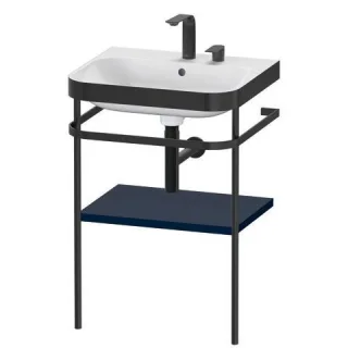 Duravit Happy D.2 Plus c-bonded Set mit Metallkonsole Nachtblau Seidenmatt 575x490x850 mm - HP4735E9 HP4735E9898