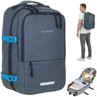 ELEPHANT Rucksack Handgepäck Flugzeug Laptop Fach Geheimtasche Daypack, Reisegepäck Gepäck Overnight Weekender Pendler Fly Medium Large