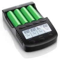 Aplic Power Akku Ladegerät, Universale Ladestation für AA AAA 18650 Akkus Akku-Ladestation (1000 mA, Intelligent Battery Charger mit USB-Ladeport, für Li-ion, Ni-MH, Ni-CD)