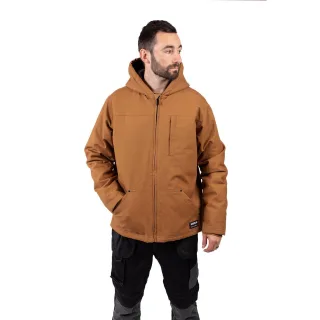Caterpillar Kapuzen-Sherpa-Fleecejacke für Herren in Bronze