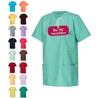 Clinotest Funktionsbluse Kasack Damen & Herren - 95 Grad waschbare, kochfest ohne einzulaufen (1-tlg) Schlupfkasack aus Baumwolle & Polyester - Berufsbekleidung für Pflege