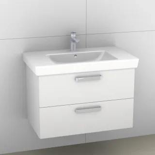 Artiqua 414 Waschtischunterschrank für Subway 2.0 717580 Weiß Hochglanz, 414-WU2L-V69-7016-68 414-WU2L-V69-7016-68