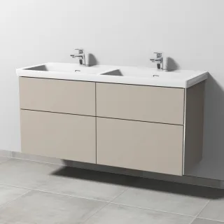 Sanipa 3way Waschtischunterbau zu Villeroy & Boch Subway 3.0 Waschtisch mit 4 Auszügen, Kaschmir-Mat BP8511U