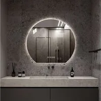 ANYSUN Spiegel Runder LED Wandspiegel 80 cm mit Touch, Anti-Beschlag (LED Wandspiegel), immbarer Beleuchtung & moderner Lichtsteuerung,Badezimmer