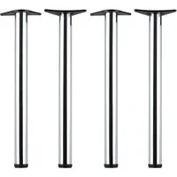 Youyijia Tischbein 4 Stück 710-730mm Regulierbare Tischbeine Ø60mm Edelstahl Tischbeine