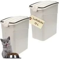 GarPet Futterbehälter 2er Set Futtertonne Luftdicht Deckel Hunde Katzen Futter Box