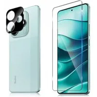 CLM-Tech Displayschutzglas 1X Schutzfolie für Xiaomi Redmi Note 14 5G Panzerfolie 1X Kameraschutz für Xiaomi Redmi Note 14 5G, 2er Set Kameraglas Panzerglas Displayschutz 9H Glas Folie, 2 Stück, Unterstützt Fingerabdruck-ID