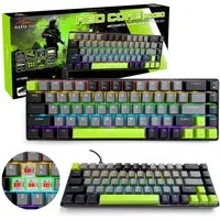 MEDIA-TECH MT1260 Mechanische Tastatur Qwerty Gaming-Tastatur (Tastenbeleuchtung 19 Farbbeleuchtungsmodi)