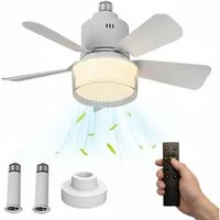 VIVIHEYDAY LED Deckenleuchte Moderner Deckenventilator mit Licht: Kleine Ventilatoren für, Schlafzimmer - Dimmbare Deckenventilatoren mit Fernbedienung & APP, 5 Flügel 4 Geschwindigkeiten Timer
