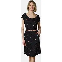 Ragwear Shirtkleid Lilithe Hearts YOUMODO Sommerkleid mit Herzchen-Print und Flechtgürtel