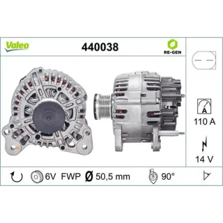 Valeo Lichtmaschine 110A Audi Seat Skoda VW 440038